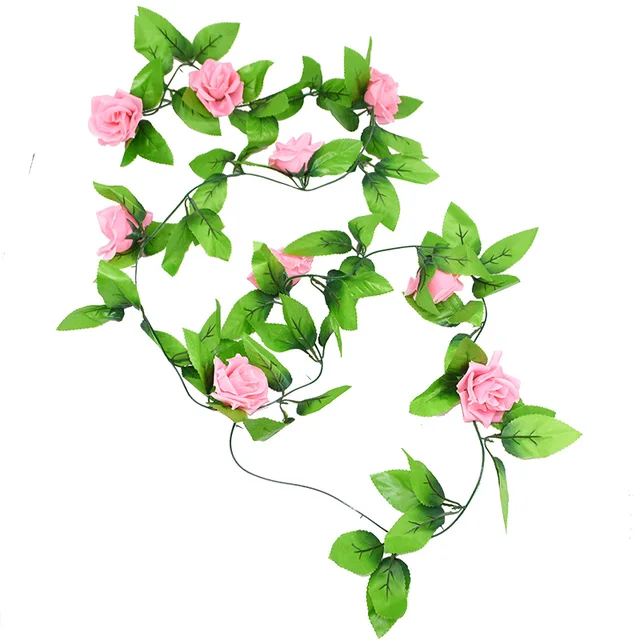 180cm Fake Ivy Wisteria Flowers Artificial Plant Vine Garland for Room Garden Decorations Wedding Arch Baby Shower Floral Decor 230cm H02