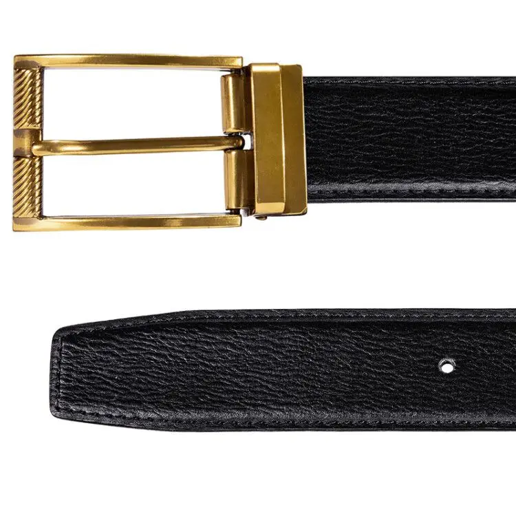 Высокий мужской ремень из натуральной кожи с пряжкой сплава Belt3.5 Ретро для