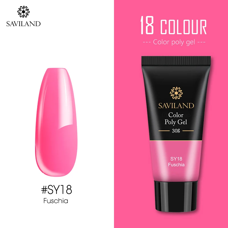 30ml SY18 SAVILAND, 15 г, 30 г, цветной, быстрый, полигель, для наращивания пальцев, замачивается, УФ, камуфляж, строительный, полигель, твердый гель, лак для ногтей - Цвет: 30ml SY18