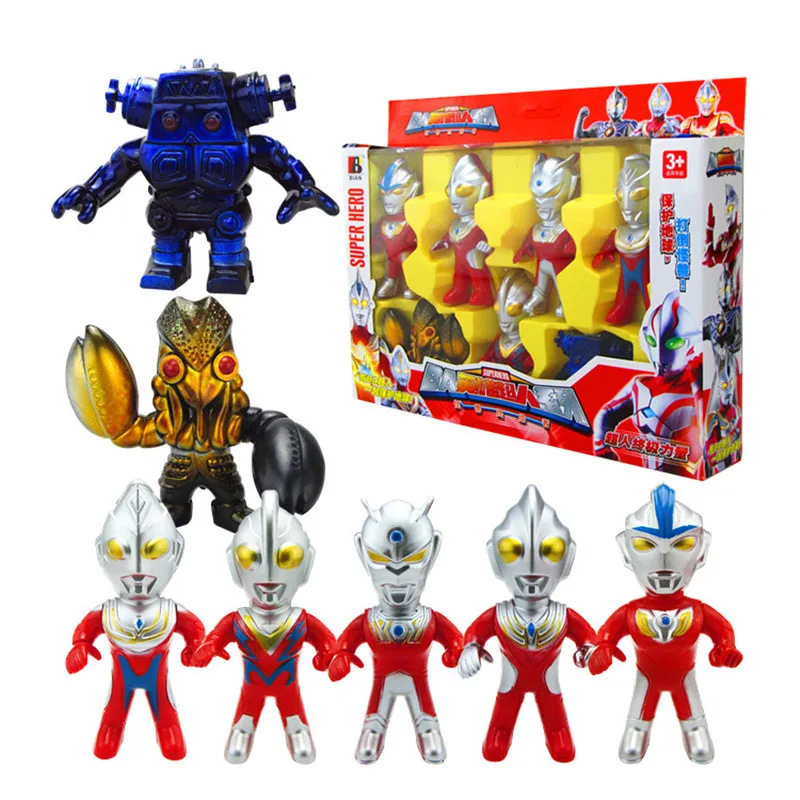 

Altraman Model Toys Universe Superhero Models Ultraman Severn Tiga Taro Robot Joints Movable Action Figures for Kids