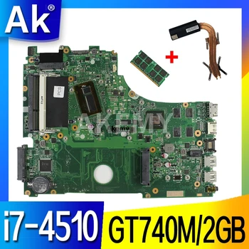 

For Asus A750J K750J K750JB X750JB X750JN laptop Motherboard Mainboard test 100% OK i7-4510 GT740M/2GB free Heatsink+4GB RAM