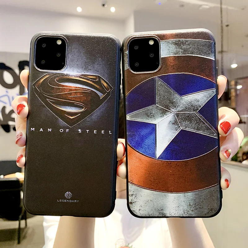 

Case for iPhone 11 Pro Max Case for iPhone 7 8 6 Case for iPhone X XS Max XR 7 8 6Plus Case 3D Converse Captain America Case