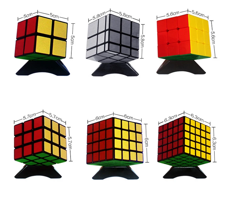 Qiyi Mofangge 4 шт./компл. Magic Cube подарочный набор, 2x2x2, 3x3x3, 4x4x4, 5x5x5 цветной спидкуб Megaminx Профессиональный кубики забавные игрушки для малышей