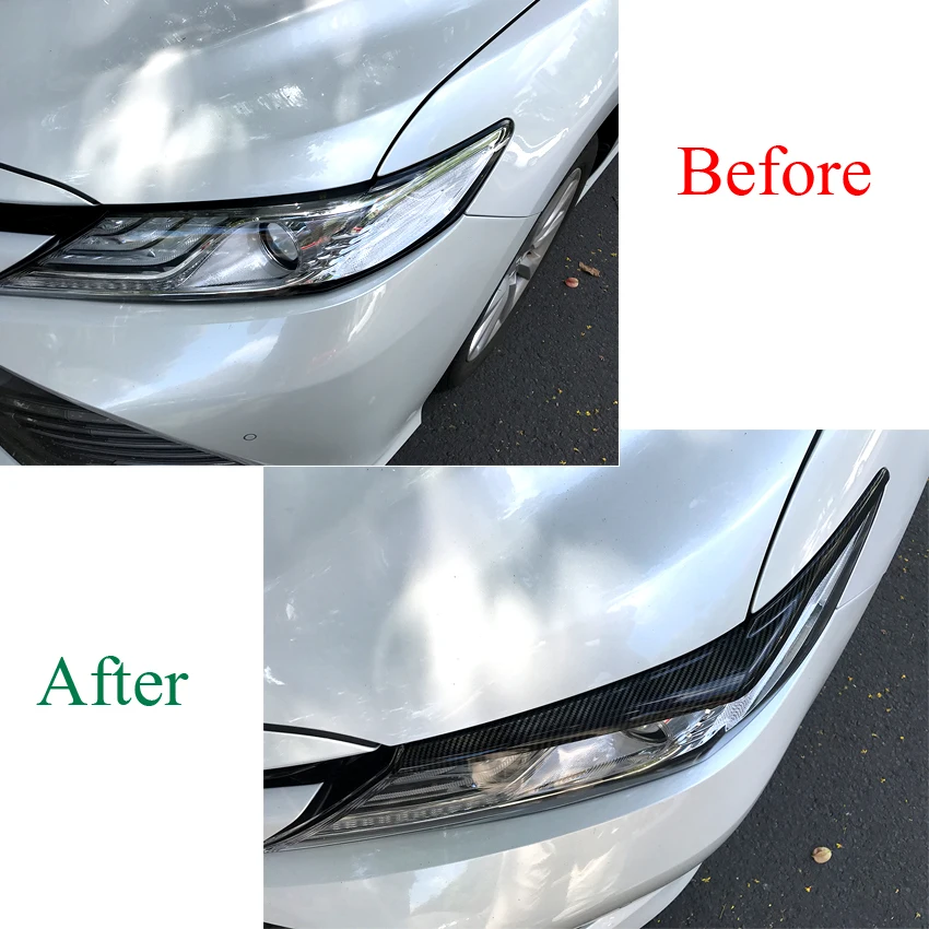 Для Toyota Camry 2018 + автомобильные фары брови наклейки на веки накладка ABS аксессуары