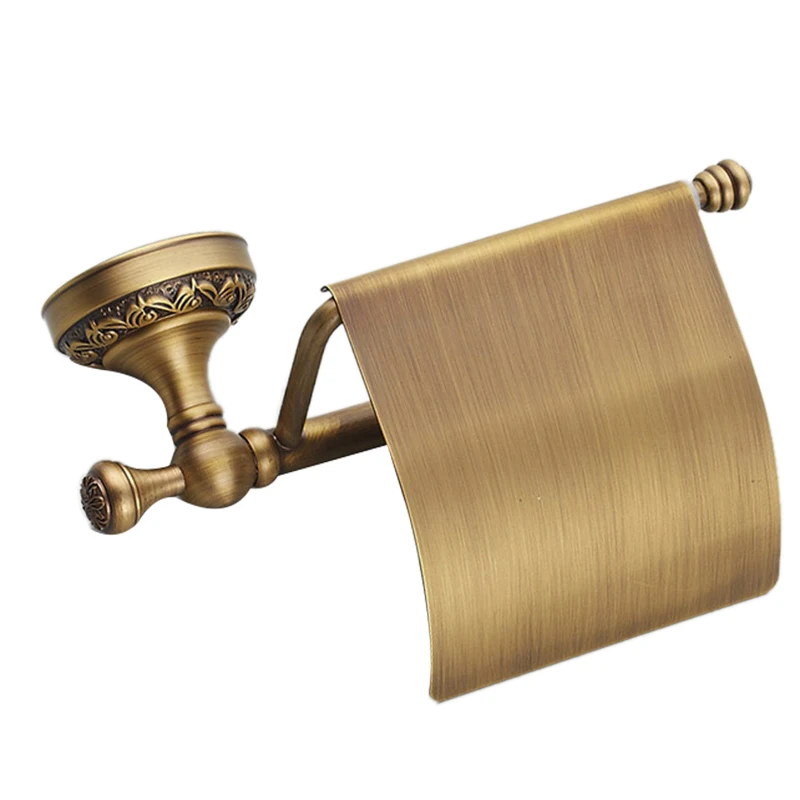 

European-Style Pendant Tissue Holder All Copper Antique Carved Tissue Box Roll Of Paper Toilet Tissue Hanging