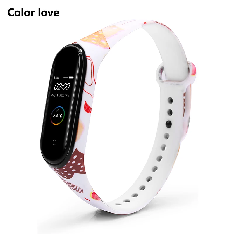 Color Love BOORUI для xiaomi mi band 4 ремешок mi band 4 умные аксессуары mi Band 4 ремешок для xiaomi mi band 4 умные браслеты - Цвет: Color Love