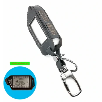 

Newest LCD Remote Control Keychain Leather Fob Case For Sher-khan Mobicar A Mobicar B Two Way Car Alarm System Car accessories