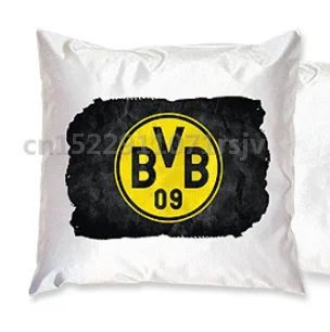 BVB Боруссия Дортмунд подушечка в виде гребня Подушка Чехол из хлопка Подушка Чехол размером 45*45 см 55X55 см(две стороны