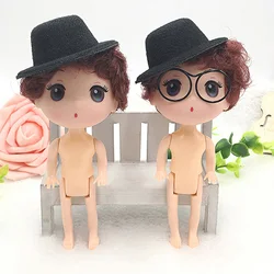 Lunettes de poupée en peluche, accessoires Cool, cadre rond, à la mode, jouets rétro sans lentilles, bricolage pour poupées, notre génération, maison de poupée, 5 pièces 