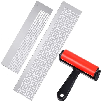 

3Pcs Diamond Painting Ruler Mesh Ruler with 440/699 Blank Grid and 5D Diamond Painting Roller for Diamond Painting