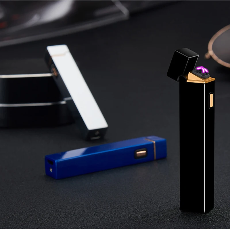 

Modern Minimalist Mini Point Cigar Arc Windproof Flameless Lighter USB Portable Rechargeable Cigarette Lighter Gadgets for Men
