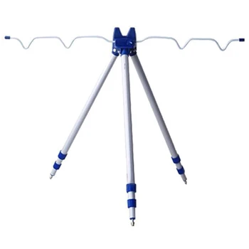 LOW PRICE ❤️ Portable Telescopic Fishing Rods Tripod Stand Rest for Beach Coarse Shore Pier Tackle Aluminum Alloy Fishing Rod Stand - discount item 39% OFF Sports & Entertainment