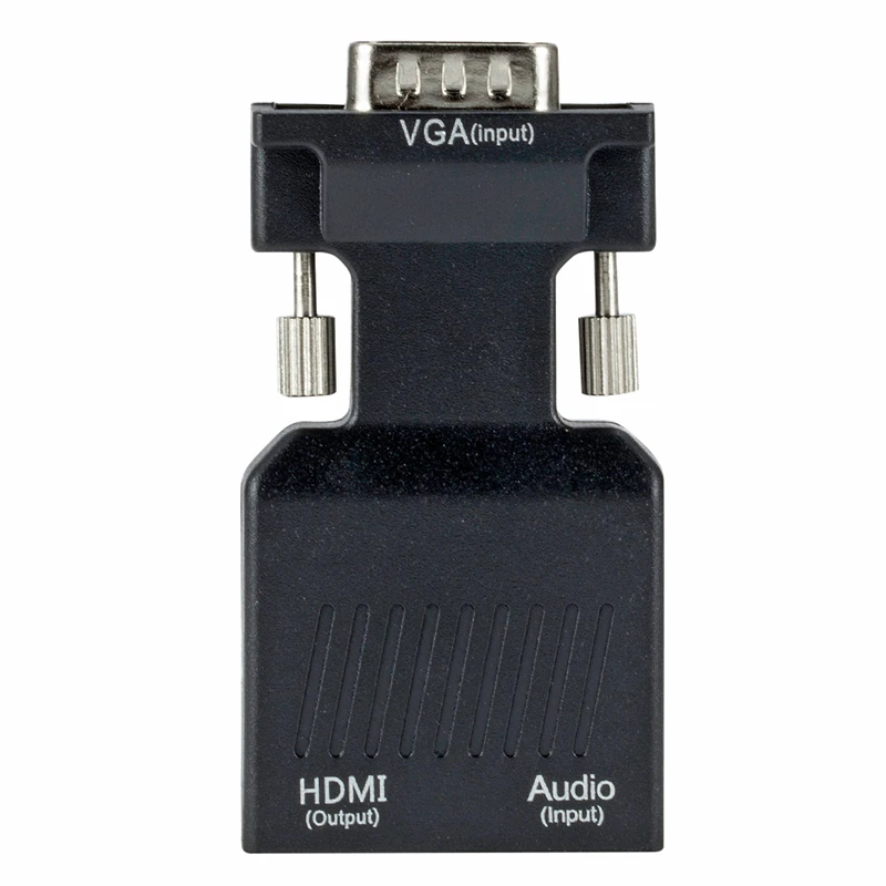 VGA to HDMI Adaptor Converter Male to Female with Audio Power Adapter Support 1080P Signal VGA to HDMI Audio 5V DC Connector