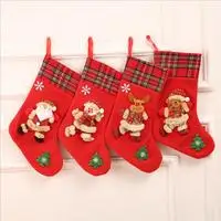 4pcs Рождественский чулок для домашних животных, кошачья собачья лапа, Подарочный мешок, держатель для рождественской елки, подвесная игрушка, кукла, подарки, подарок на год - Цвет: 4pcs