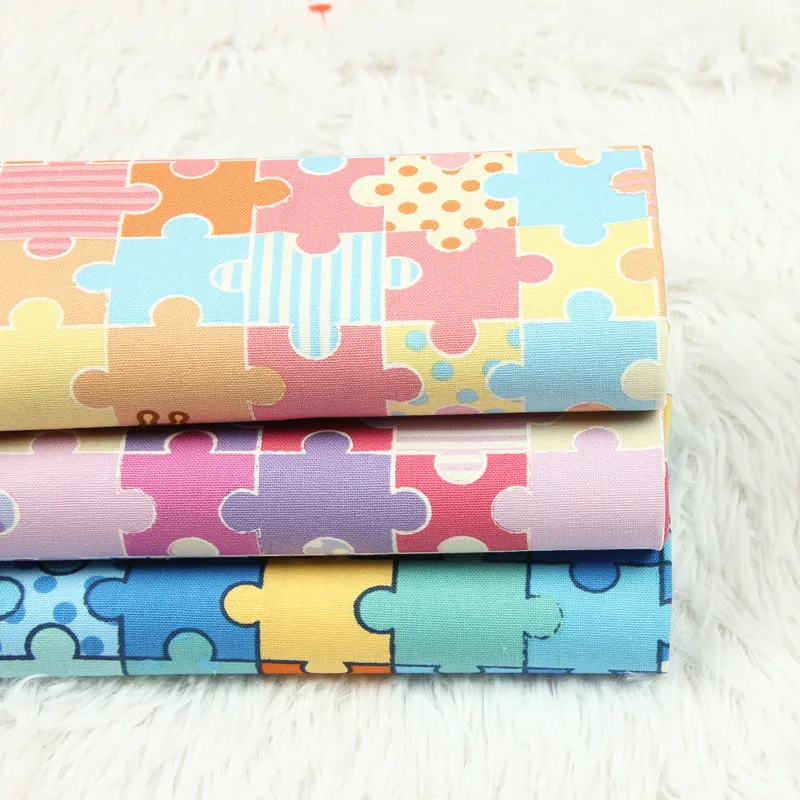 

half yard thicken cotton fabric cartoon print handmade DIY bag garment cloth 100% cotton T653