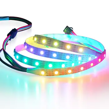 

60 Pixels WS2813 Individually Addressable RGB LED Flexible Strip Light Not Waterproof White PCB 5V DC jk813