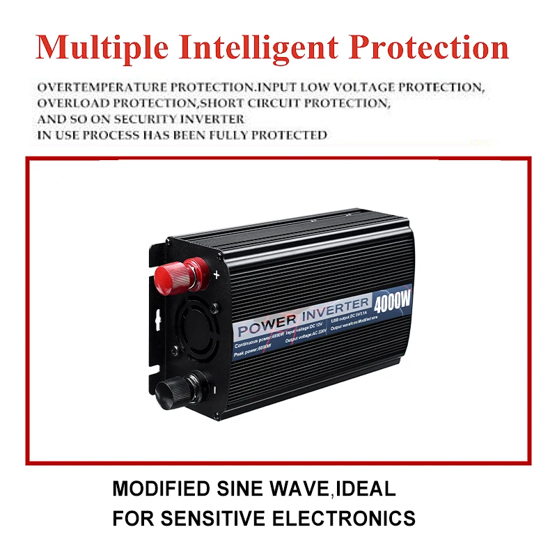 12000 W/10000/8000/6000 светодиодный автомобильный инвертор 12V 220V с 2 портами(стандарт Модифицированная синус волны силы Напряжение конвертер трансформатор 5000/4000/3000