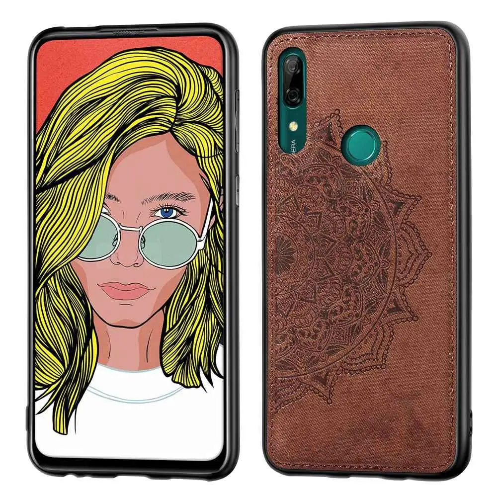 Cloth Fabric Pattern Case For Huawei Y6 Y7 Pro Y9 Prime 2019 Mate 30 Nova 5 5i Honor 20 9X 10i 20i P30 Lite Silicone Cover |