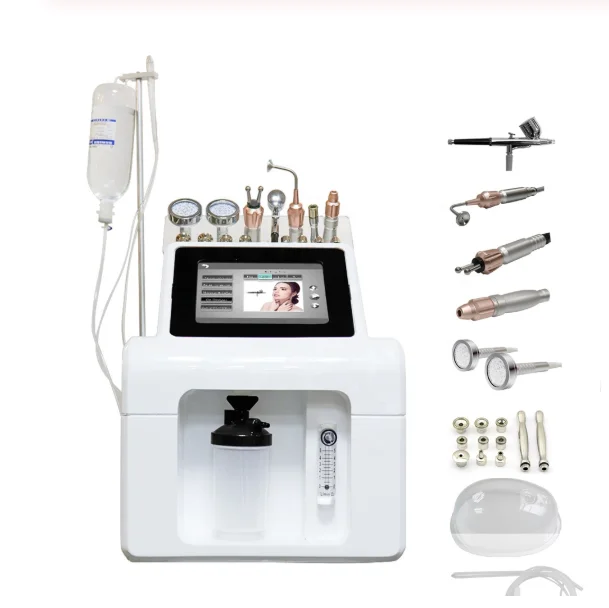 BIO face lifting+oxygen spray gun+water hydra dermabrasion+ diamond dermabrasion multifunction beauty machine | Красота и здоровье