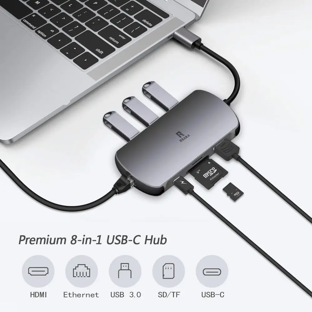 Thunderbolt 3 Dock USB Type C to HDMI HUB Adapter for MacBook Samsung Dex Galaxy S10/S9 USB-C Conve