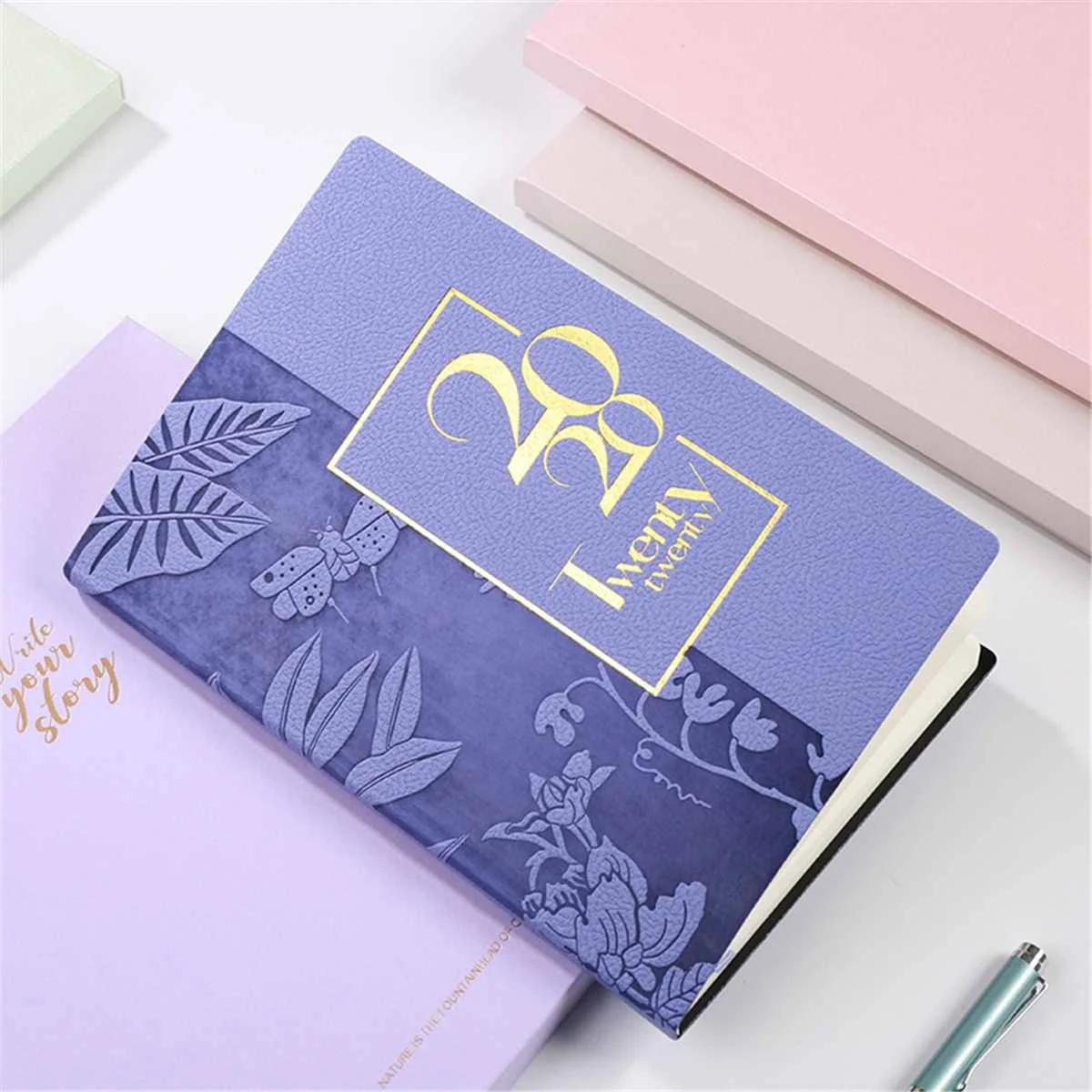 

2020 A5 Notebooks Daily Planner Diary Weekly Spiral Organizer NoteBook Monthly Kraft Paper Schedule PU Leather Agenda Notebook