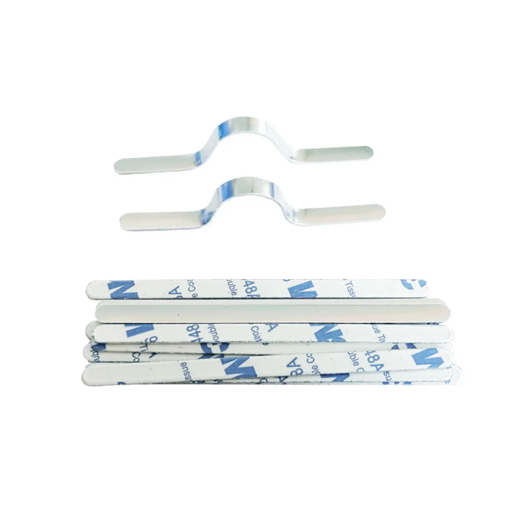 1000pcs Aluminum Nose Wire Bar for DIY Face Mask Making Material Jewelry Accessories with Adhesive Back 85x5x1mm | Украшения и
