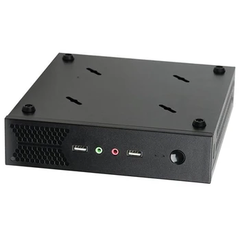 

Mini T5 Thin Mini ITX Computer Case Black USB2.0 HTPC WIFI Antenna Ports No Power