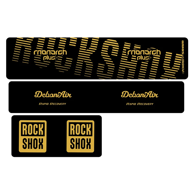 Rock Shox MONARCH Plus RC3 Debon Air Rear Shock Decal Sticker Adhesive Yellow 