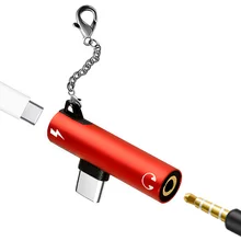 Аудио адаптер с разъемом типа C до 3,5 мм, зарядное устройство Aux type-C, двойной конвертер 2 в 1, USB-C, Разветвитель для наушников, музыка для huawei, Xiaomi