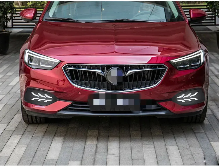 EOsuns led drl дневные ходовые огни для Buick Regal- с динамическим движущимся желтым поворотным сигналом и синим ночным светом