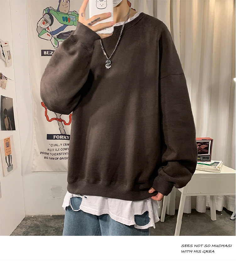 LEGIBLE 2021 Autumn Woman's Hoodies Oversize Female Loose Cotton Solid Thicken Warm Women Sweatshirts Lady Fashion