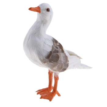 

Simulation Seagull Bird Home Garden Decoration Artificial Feathered Handmade Crafts Jewelry Ornaments