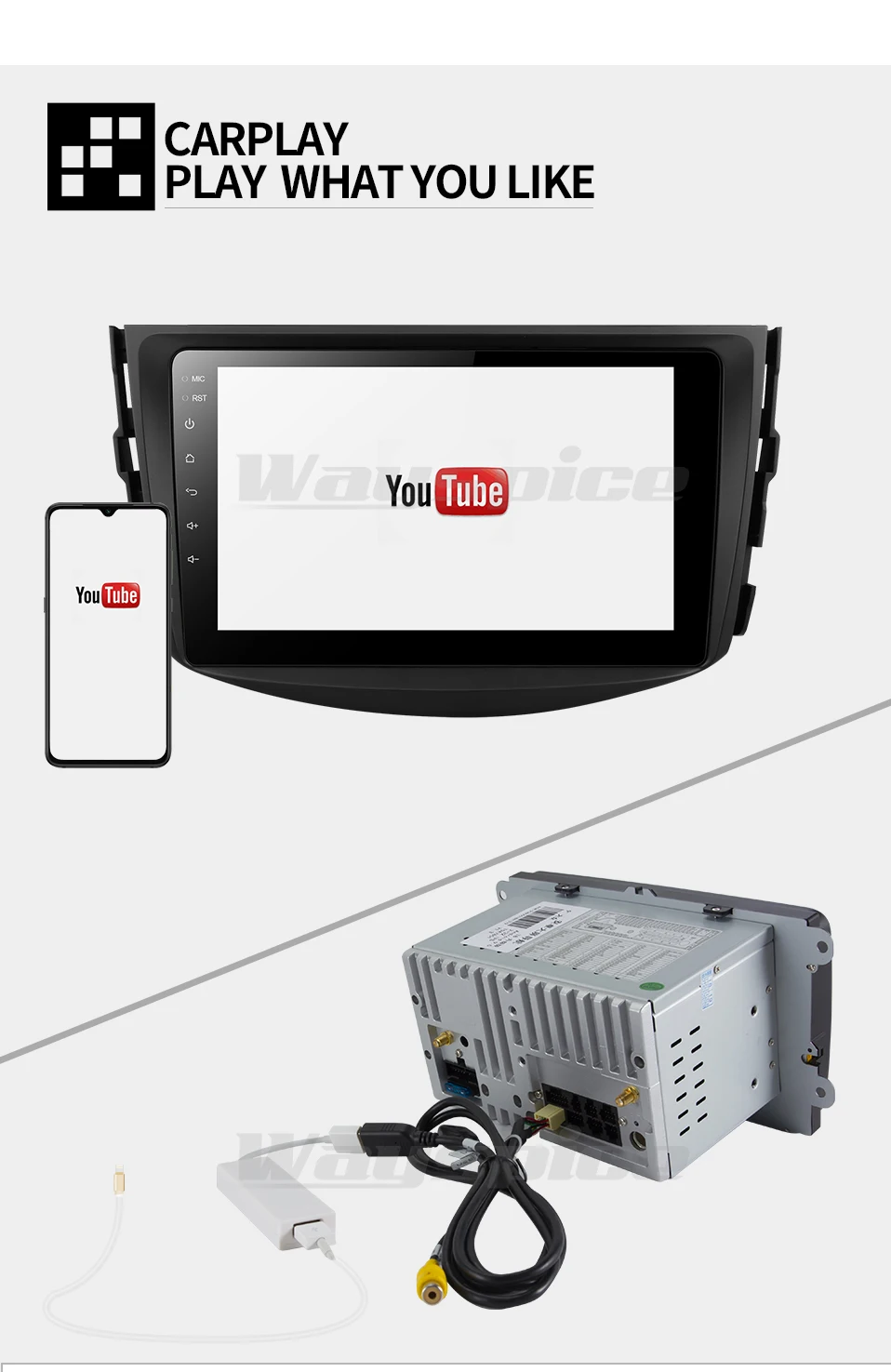 Gps навигации PX30 Android 9,0 Автомобильный DVD плеер для toyota rav4 2007 2008 2009 2010 2011
