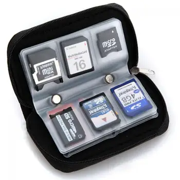 

22 Slots Fashion Bags Holder Case Box Carrying Pouch Memory Card Storage for CF/SD/SDHC/MS/DS