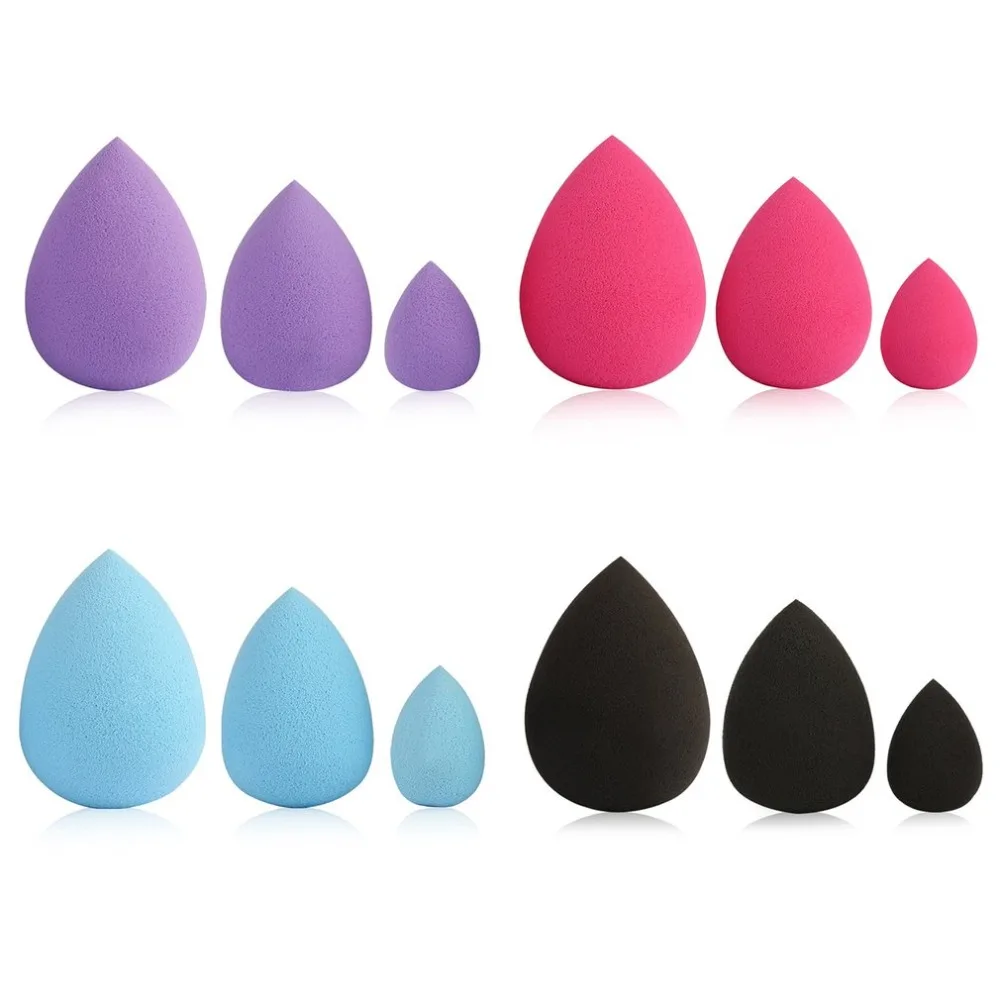 

3pcs Sponge Puff Cosmetic Beauty Makeup Tool Dry & Wet Use Smooth Foundation