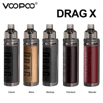 

VOOPOO Drag X Mod Pod Kit 80W 4.5ml PnP Pod Tank GENE.TT Chip E-cig Electronic Cigarette Vaporizer Pod System Vape Kit VS Drag S