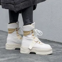 Ботильоны для женщин, новые брендовые зимние ботинки, модные теплые зимние ботинки, женская обувь на квадратном каблуке, большие размеры 35-42, Z11-45