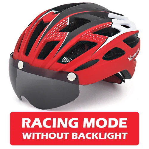 Red helmet Victgoal велосипедный шлем для мужчин поляризованные очки MTB велосипедные шлемы сверхлегкие дорожные горные велосипедные очки шлем дропшиппинг - Цвет: Red helmet