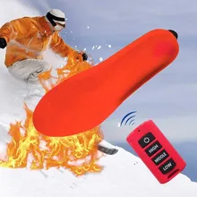 Унисекс usb зарядка шок с подогревом Стельки зимние теплые ноги колодки для обуви женщина Мужская Длина можно отрезать обувные стельки с подушечками красный