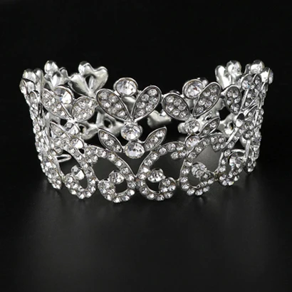 TDQUEEN, круглые свадебные диадемы и короны, покрытые серебром и золотом, свадебные аксессуары для волос для женщин - Окраска металла: model 4