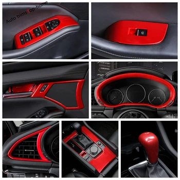 

Red Interior For Mazda CX-30 2020 2021 Transmission Shift Gear Panel / Inner Door Handle Bowl / Air AC Outlet Vent Cover Trim