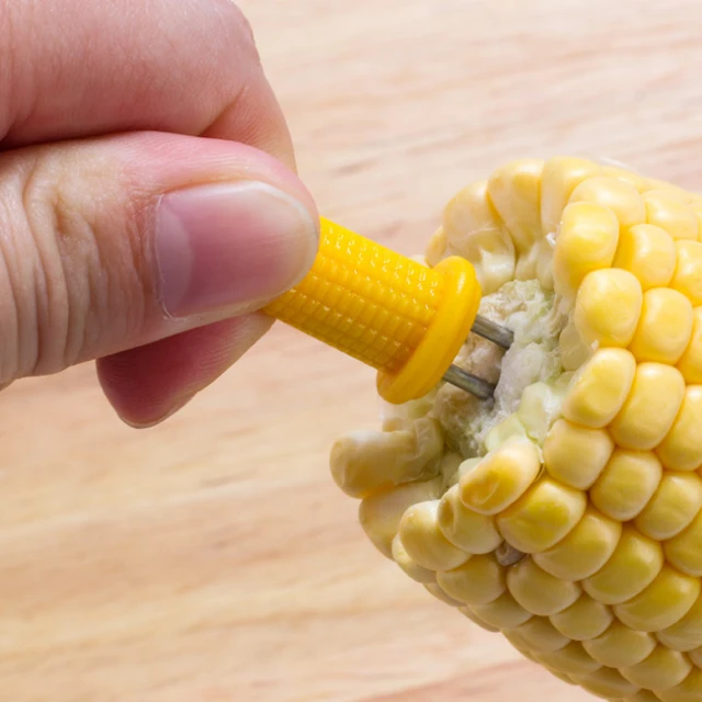 2Db Rozsdamentes Acél Kukorica Villák Tartó Bbq Prongs Skewers Fork Hot Dog Fruit Desszert Cake Villa Asztali Edények Konyhai Eszköz Szerszám - Image 5