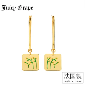 

Juicy Grape 2019 New Fashion Block Geometric French Earrings Woman
