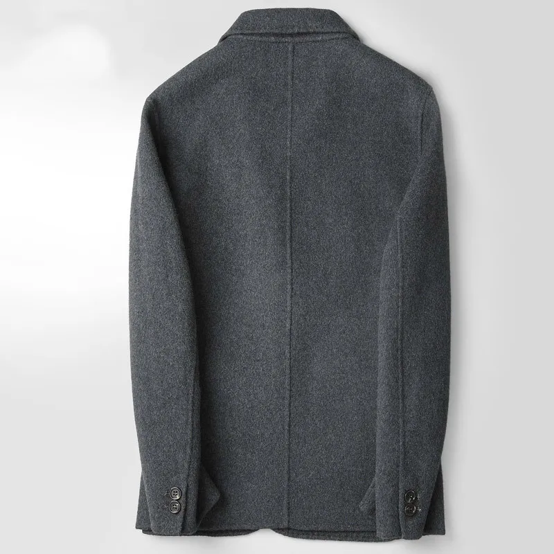 

Men's 100% Wool Coat Double-sided Korean Man Jacket Spring Autumn Overcoat Jackets Casaco Masculino JM-ZJZ818 KJ4294