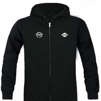 

Nissan Logo Print Mens Hoodie Zipper Cardigan Jacket Casual Slim Fashion zipper Sweatshirts