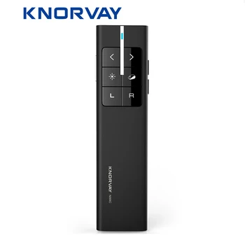 

Knorvay N89 Rechargable RF 2.4G Wireless Presenter with Air Mouse PowerPoint Remote Control PPT Clicker Presentation Laser Pen