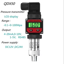 Transmetteur de pression à affichage LCD, capteur de pression d'huile/liquide/gaz 4 20mA 0 10V, capteur de pression de sortie QDX50