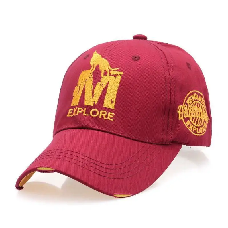 Красный Бейсбольная кепка Borduren snapback hoed voor Весна mannen vrouwen Katoen повседневные сетчатые кепки Хип-Хоп Кепка унисекс pet groothandel - Цвет: Красный
