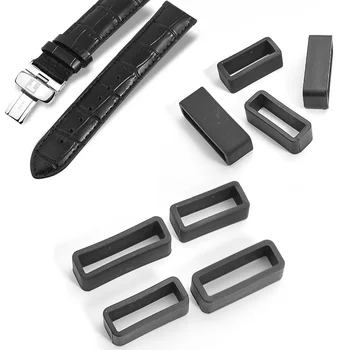

Black Straps 10/12/14/16/18/20/22/24/26/28mm PVC Watch Strap Loop Silicone Ring Watch Straps Accessories Cabinet Stand