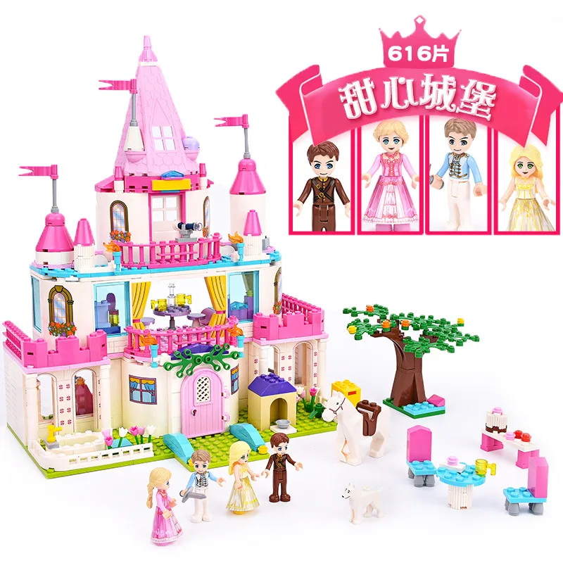 

Girl'S Educational Assembled Building Blocks Toy Girls Qizhi Assembly Assembled Princess Series Building Blocks Sweetheart Castl